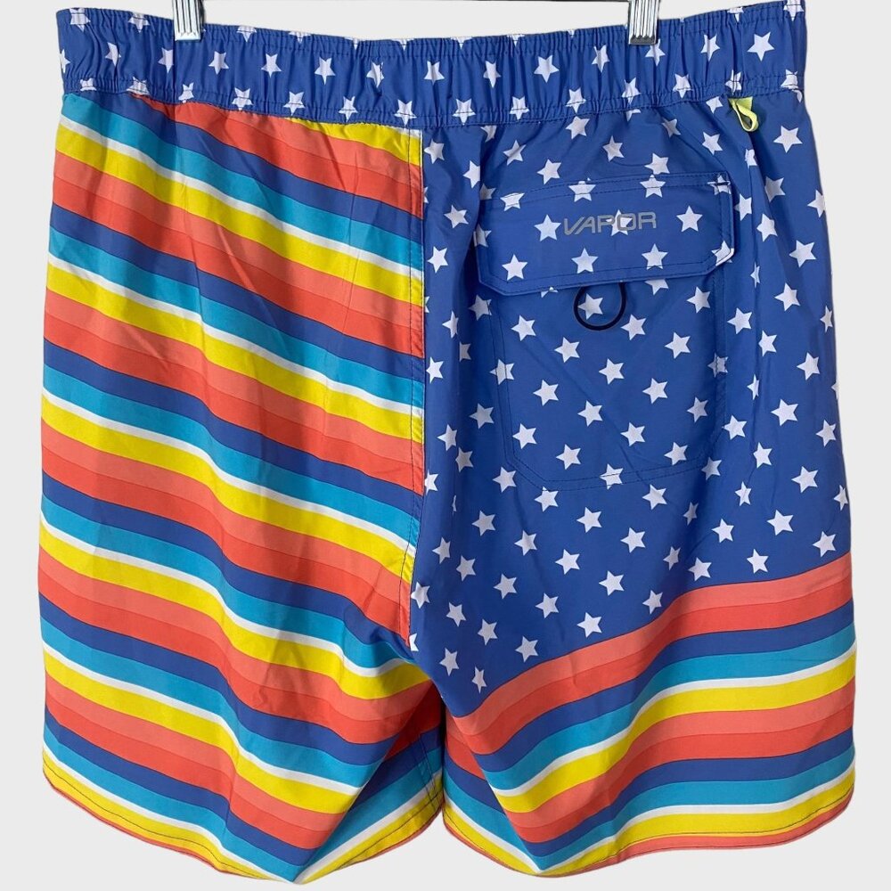 Body Glove La Concha USA Board Shorts Blue Men's Size 36 American Flag Print - Picture 4 of 10